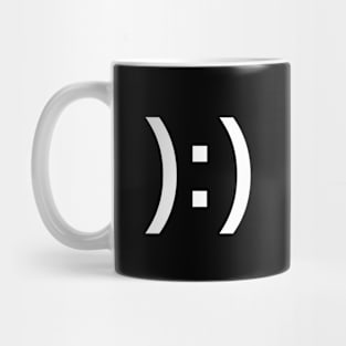 Smile and frown emoticon expression Mug